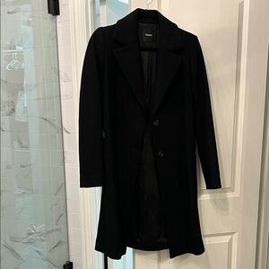 Theory Classic Black Overcoat
